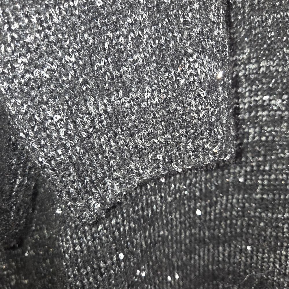 White House Black Market Whbm Metallic Sequin Cowl Neck Sweater XL - Picture 4 of 5